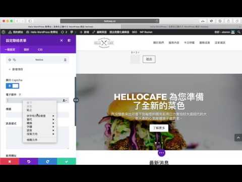 WordPress Divi 教學 - 表單欄位設定