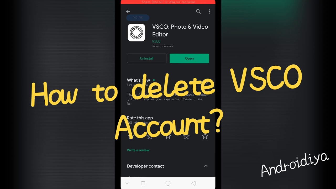 How To Delete Vsco Account Youtube