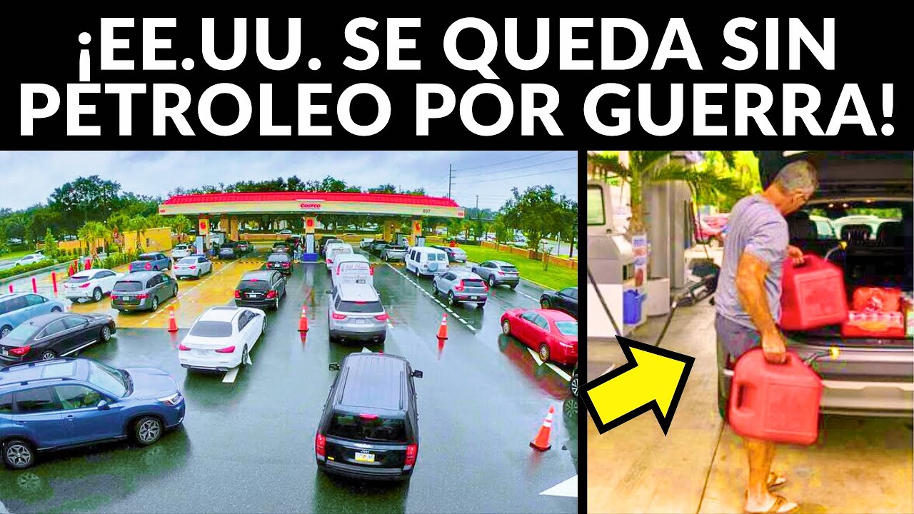 ¡EE.UU. se queda sin petróleo! Largas filas en gasolineras por guerra en Medio Oriente 