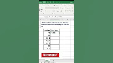 ODD function in excel