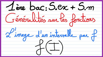 1ère bac S.ex et Sm :Généralités sur les fonctions : l