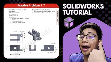 SolidWorks Tutorial for Beginners – CSWA Practice 1.7