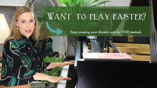 Why crossing your thumb under in piano playing will SLOW you down