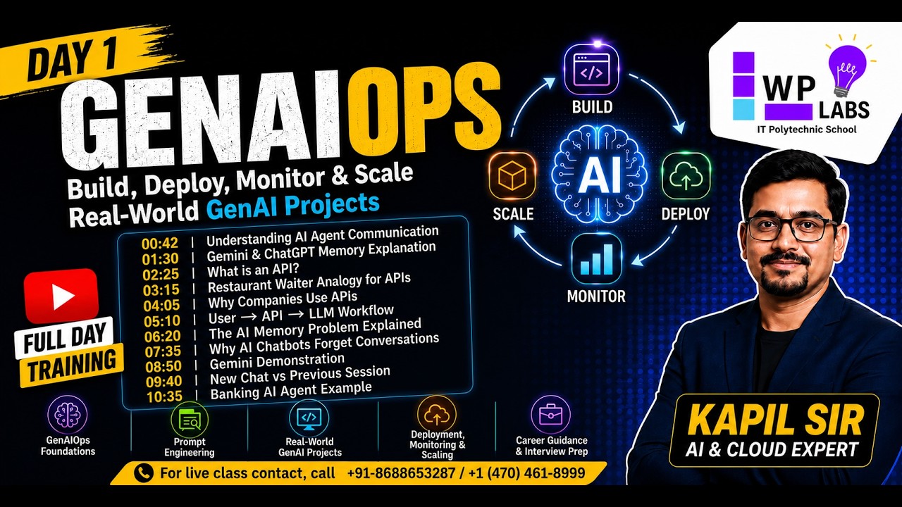 Day 1 - GenAIOps Full Course 2026 | Build, Deploy, Monitor & Scale Real AI Agents