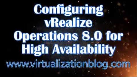Configuring vRealize Operations Manager 8.0 High Availablituy