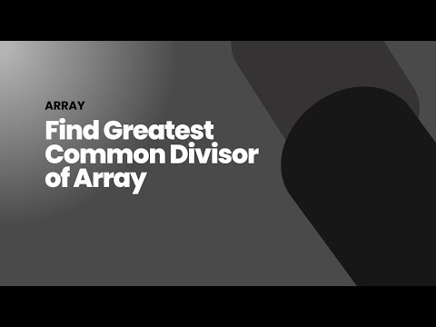 Find Greatest Common Divisor of Array | Array | C++ Solution | Leetcode 1979