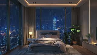 Bedroom Rainfall Symphony: Easing Into Sleep With Nature's Melody | Tranquil Sleep | Reduce Stress