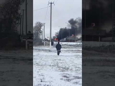 В Алексеевском районе сгорел автобус 