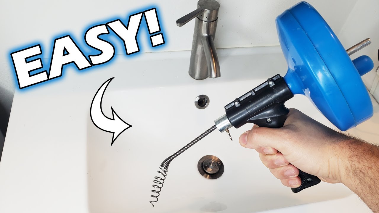 How To Unclog Bathroom Sink Drain (Drum Auger) 