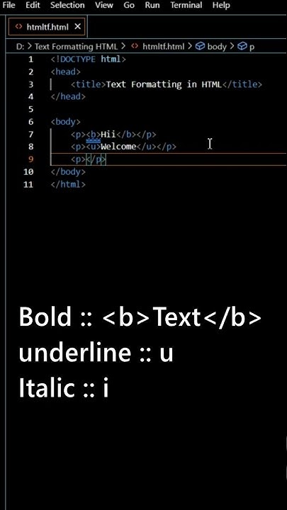 Text Formatting HTML - YouTube