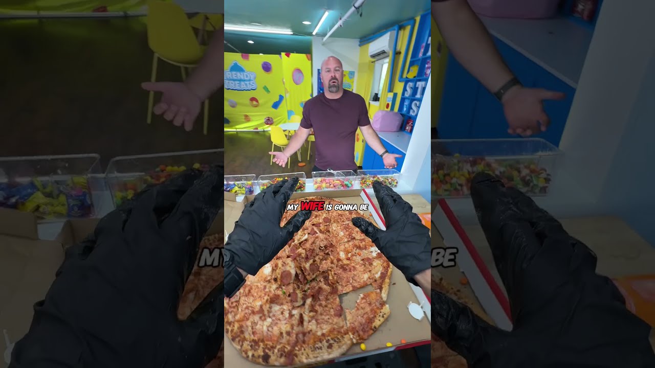 Rude Customer Requests GIANT Pizza For Giant Wife Candystore Pov