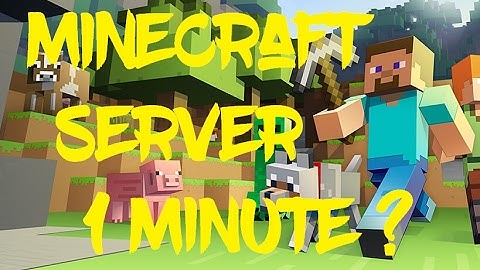MINECRAFT SERVER IN 1 MINUTE!
