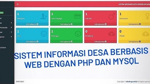 Aplikasi sistem informasi desa berbasis web