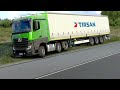 ETS 2 - New Actros + TIRSAN Curtainsider Transporting Pet Food from Bitola Part 2