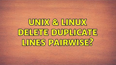 Unix & Linux: Delete duplicate lines pairwise? (12 Solutions!!)