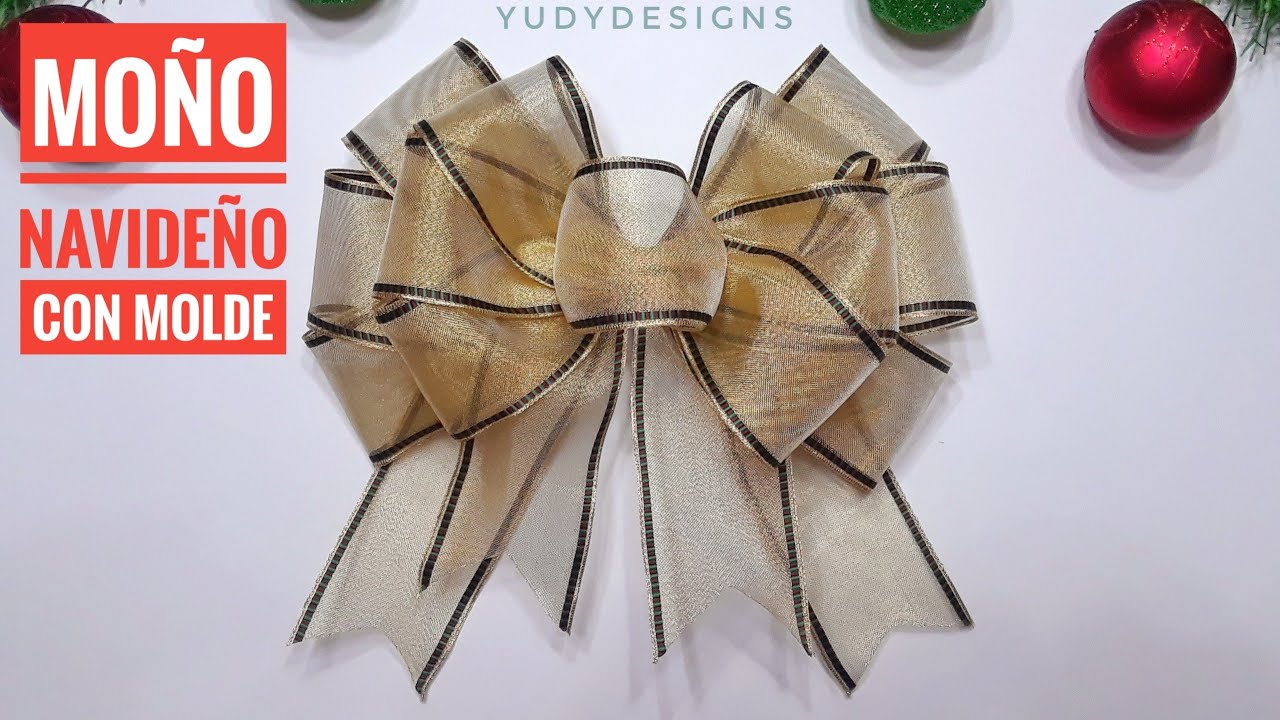 Moño para Árbol de Navidad, Corona y Puertas. Decoraciones de Navidad ...