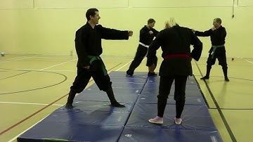 Bujinkan Ninjutsu, 5th Kyu, part 36 - 5 techniques using sanshin no kata, #3 & #4