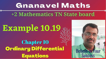 Example 10.19/ Class 12 Mathematics/TN State board/Chapter 10/Ordinary Differential Equations/Part 3