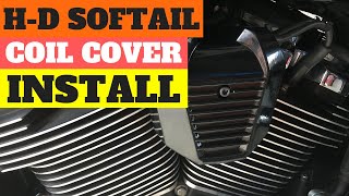 How To Install A Harley Davidson Softail Ignition Coil Cover | Replacing Harley Covers
