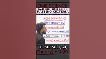 Class 12th Home Science(321) NIOS Passing Criteria || Home Science NIOS class 12th #ytshorts #shorts