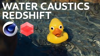 Cinema 4D - How to get caustic reflections in water with Redshift