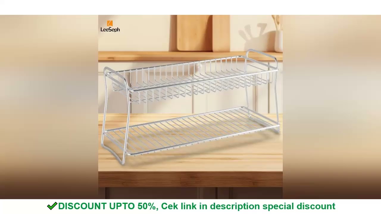 Leeseph Stainless Steel Storage Rack, Versatile Organizer for Countertops, Cabinets, and Pantry, Max