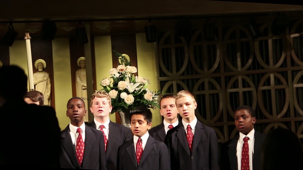 A boychoir singing christmas canon
