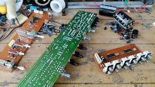 DAY 3! RECAPPING AMPLIFIER/POWER SUPPLY BOARD & RESTORING RUSTED/CORRODED PCB TRACINGS.