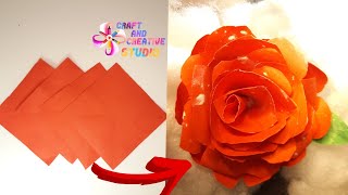 How to make rose with paper| rose origami | paper craft idea| craft and creative studio