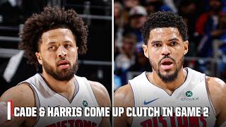 CADE'S CLUTCH 4TH QTR + HARRIS' 7TH STRAIGHT 20 PT GAME 🔥 Pistons go up 2-0 vs. Cavs | NBA on ESPN