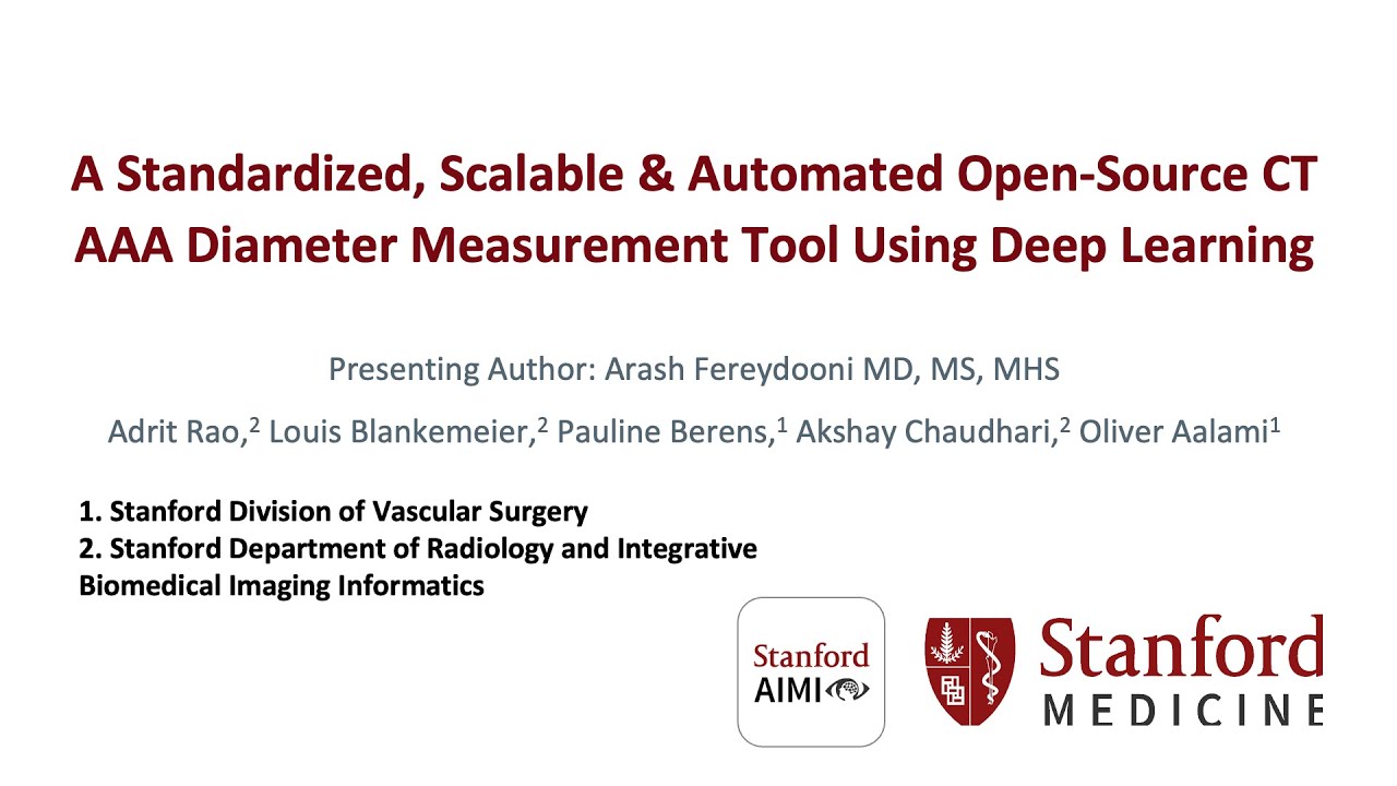 Standardized, Scalable & Automated Open-Source CT AAA Diameter ...