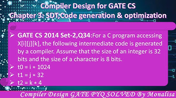 GATE CS 2014 Set-2,Q34:For a C program accessing X[i][j][k], the following intermediate code is