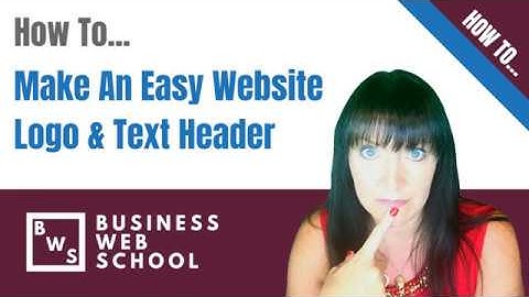 How To Make An Easy Website Logo and Text Header (free)