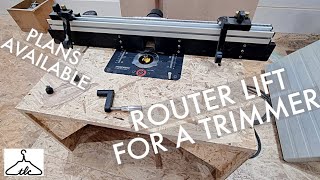 Amazingly SIMPLE ROUTER TABLE For 65mm TRIMMER / Plans Available / Enjoywood Router Lift / Vid#153