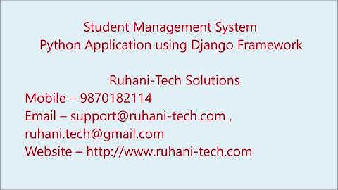 Student Management System using Python with Django