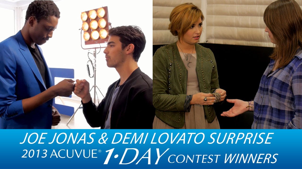 Download Demi Lovato & Joe Jonas Surprise 2013 ACUVUE® 1-DAY Contest Winners!