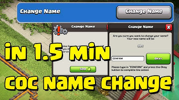 How to Change the Name in the COC | How many times could be Change the name in COC ?