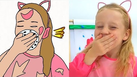 Nastya and a compilation of new series about friends funny cartoon drawing meme video 