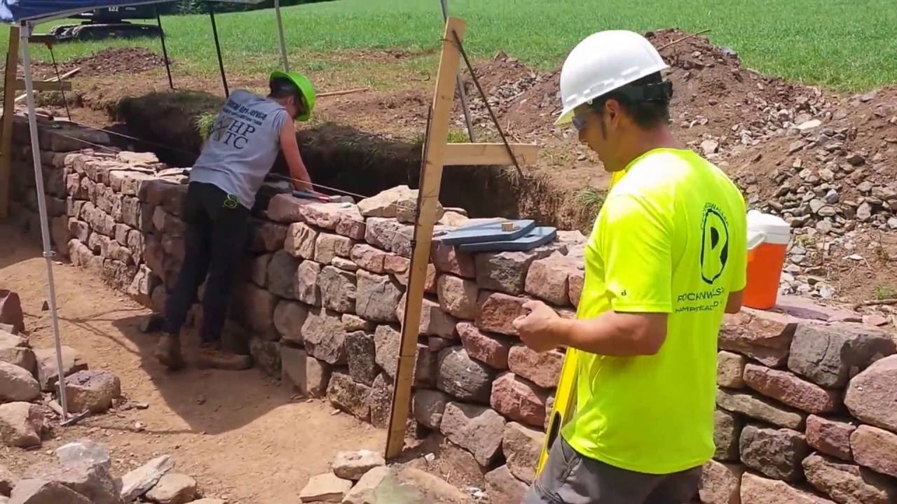 Understanding Proper Dry Laid Stone Techniques - Hopewell Furnace National Historic Site PA - HPTC