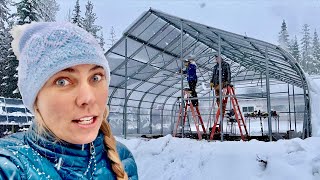 Building Our GreenHouse in a BLIZZARD by Martin Johnson - Off Grid Living 55,986 views 3 months ago 19 minutes