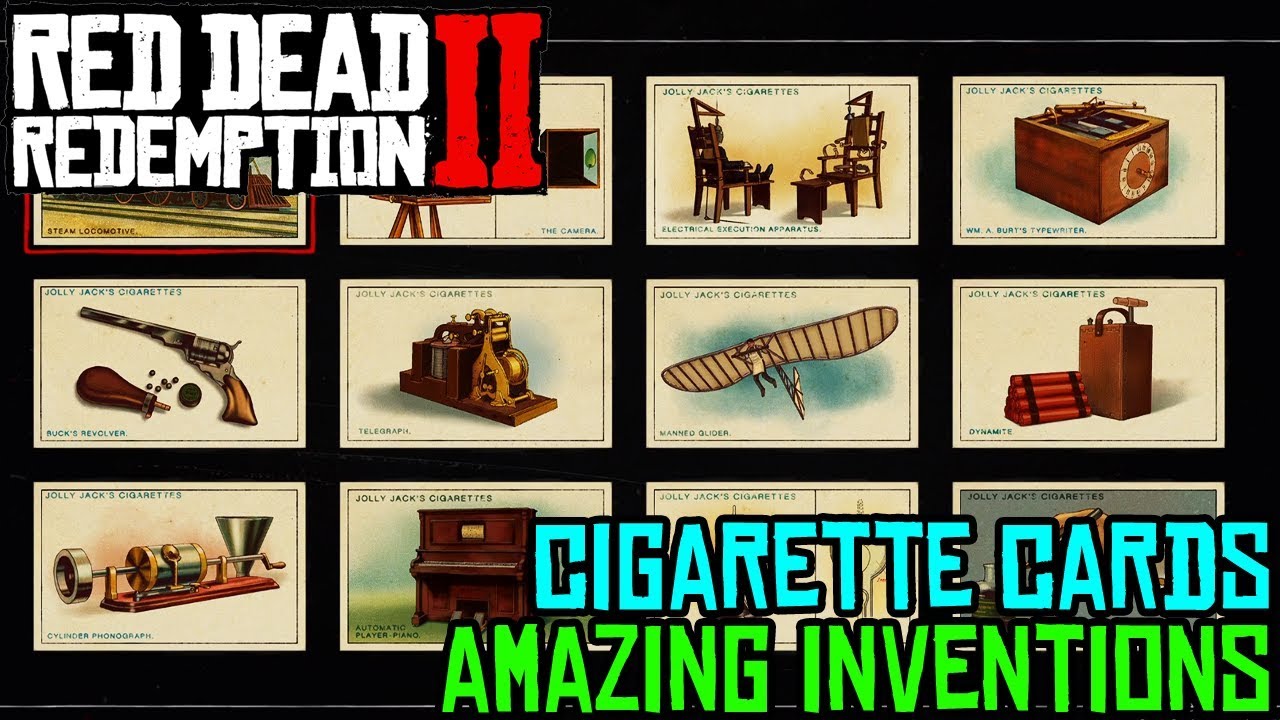 RED DEAD REDEMPTION 2 ALL AMAZING INVENTIONS CIGARETTE CARDS YouTube