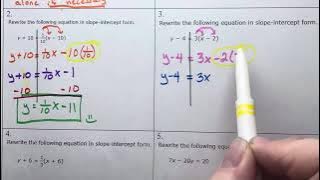 Linear Equations: Solve for Y (Example 3)