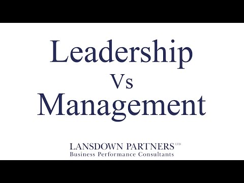 Video 11: Leadership Vs Management