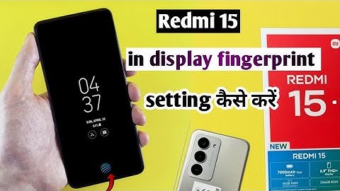 Redmi 15 5g in display fingerprint setting kaise kare|| Redmi 15 display fingerprint kaise lagaye 