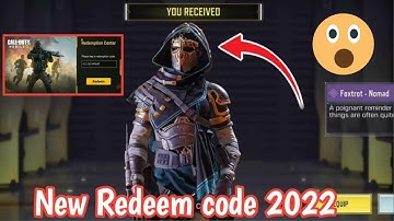 codm New Redeem code 2022 codm | codm Redeem code Garena | codm Redeem code Working 2022