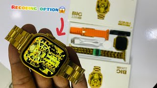 Z76 Ultra Smart Watch Gold Edition ⚡️Recoding Option 🎙️COmPlet review UNboxing