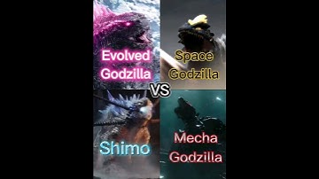 Evolved Godzilla Vs Space Godzilla Vs Shimo Vs Mecha Godzilla #monsterverse #godzilla #shimo #toho