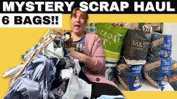 Can I Process 6 Mystery Scrap Bags in One Day? | Fabric Scrap Haul & Sort
