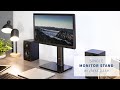 Standv101j single monitor and tv desk stand by vivo