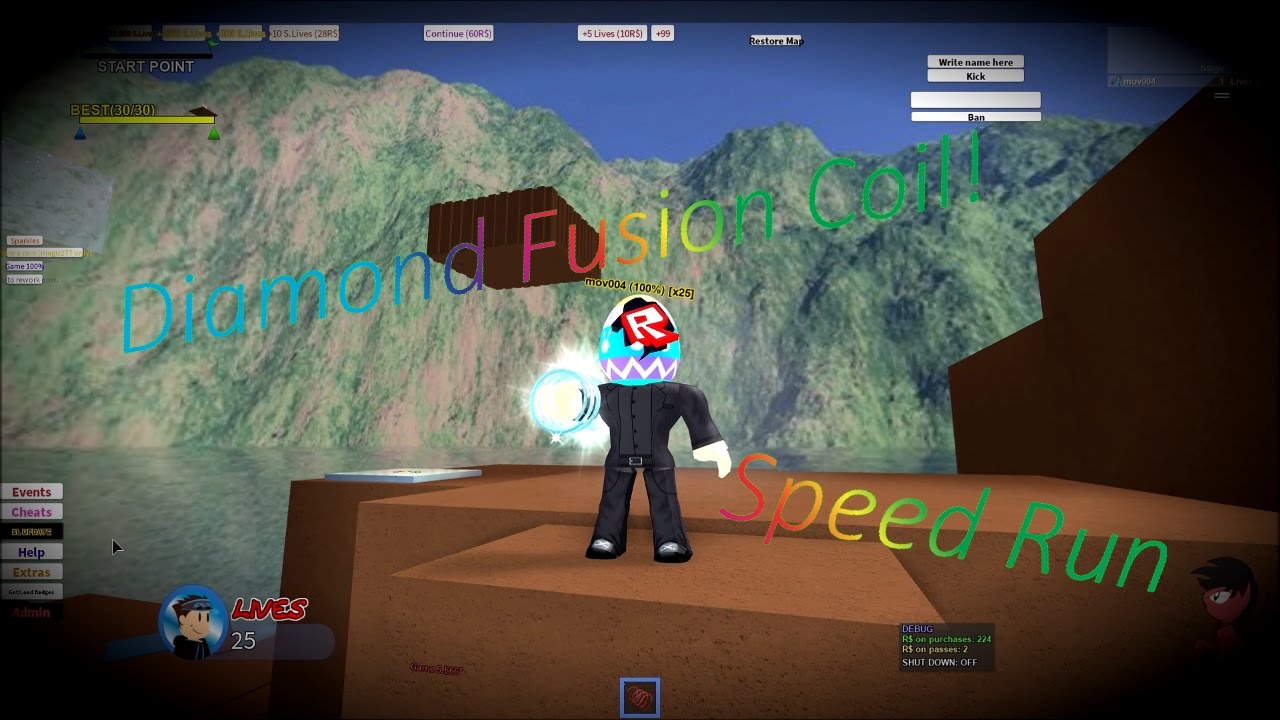 Roblox Super Check Point Diamond Fusion Coil Run Youtube - super checkpoint roblox uncopylocked